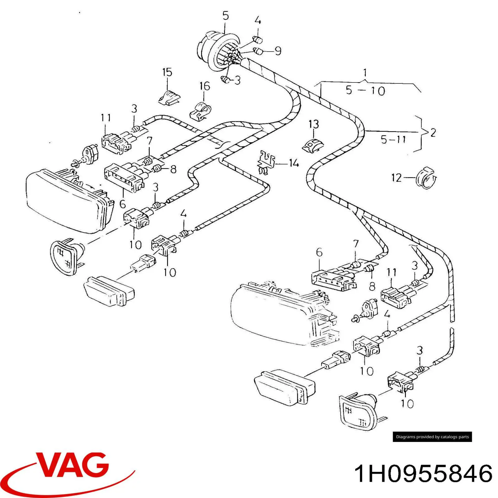  VAG 1H0955846 preço, a partir de 2,34 USD