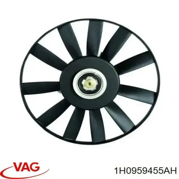 Compre 1H0959455AH VAG Ventilador elétrico de aparelho de ar condicionado montado (motor + roda de aletas)