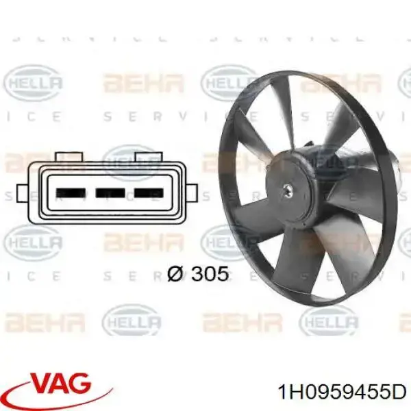 Compre 1H0959455D VAG Ventilador (roda de aletas) do radiador de esfriamento