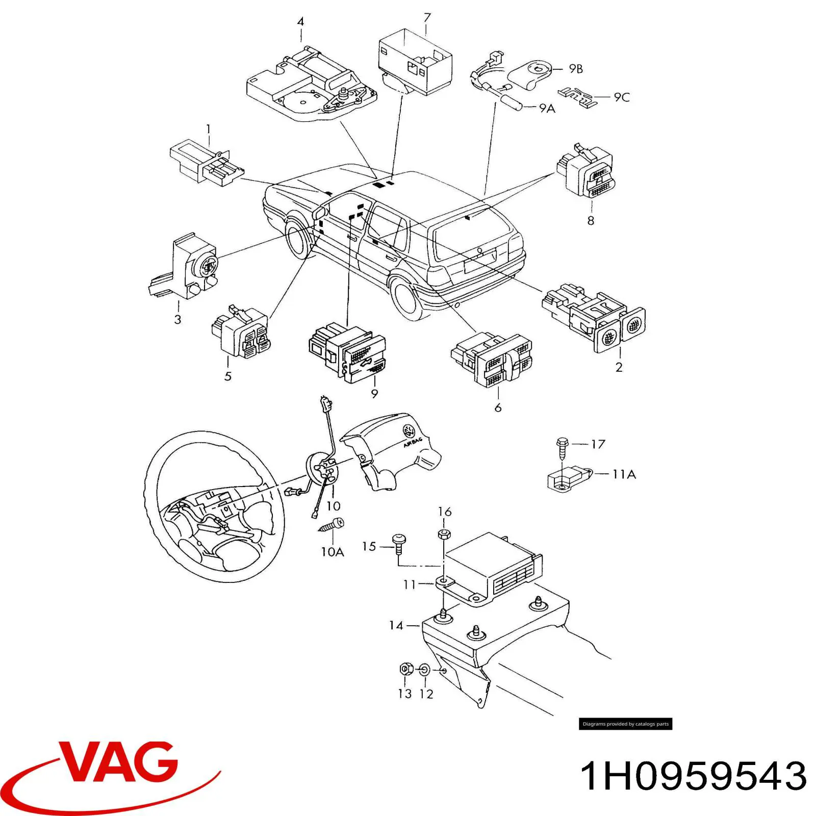  VAG 1H0959543 preço, a partir de 46,01 USD