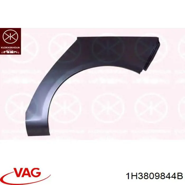 Pára-lama traseiro direito VAG 1H3809844B preço, a partir de 542,02 USD