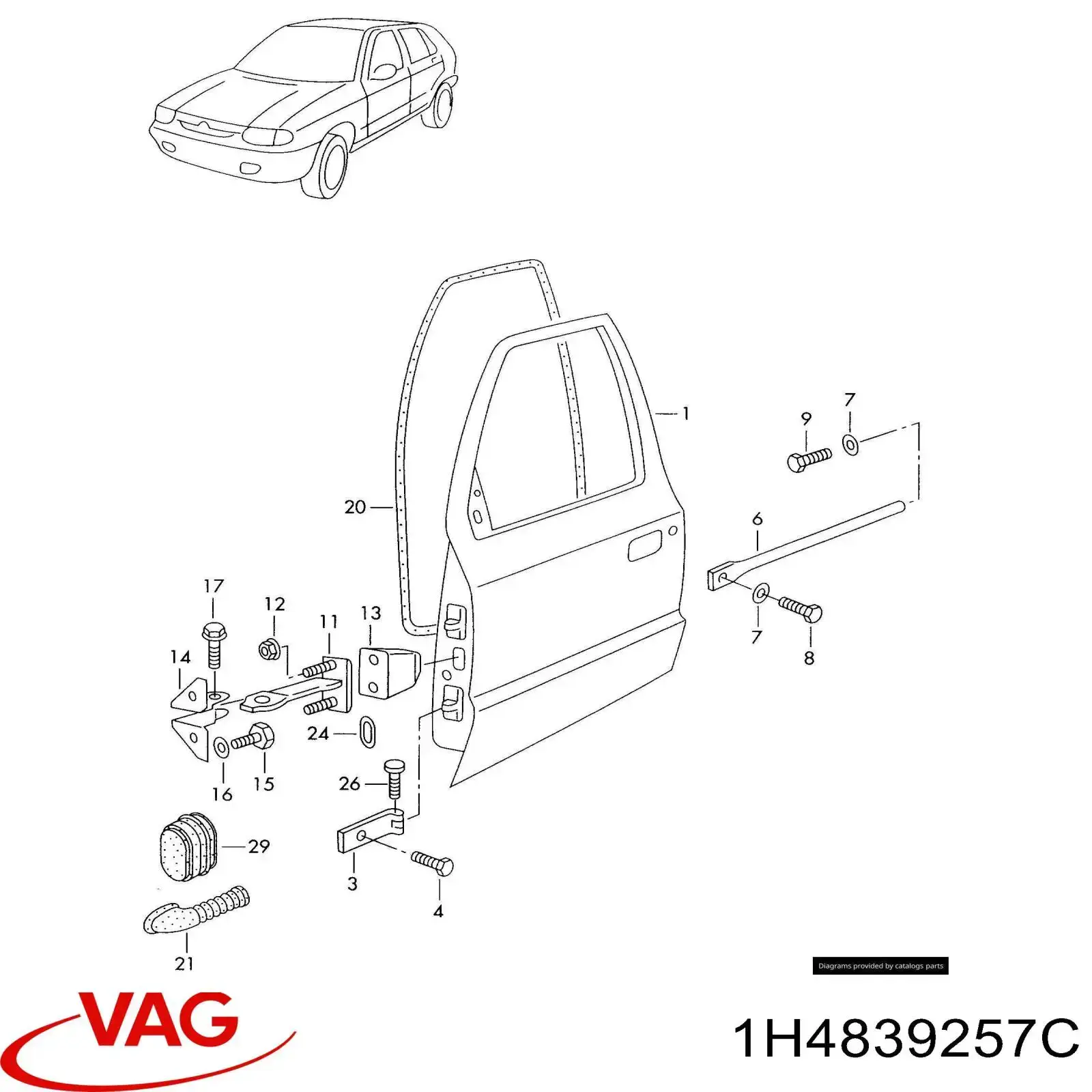  VAG 1H4839257C preço, a partir de 3,19 USD