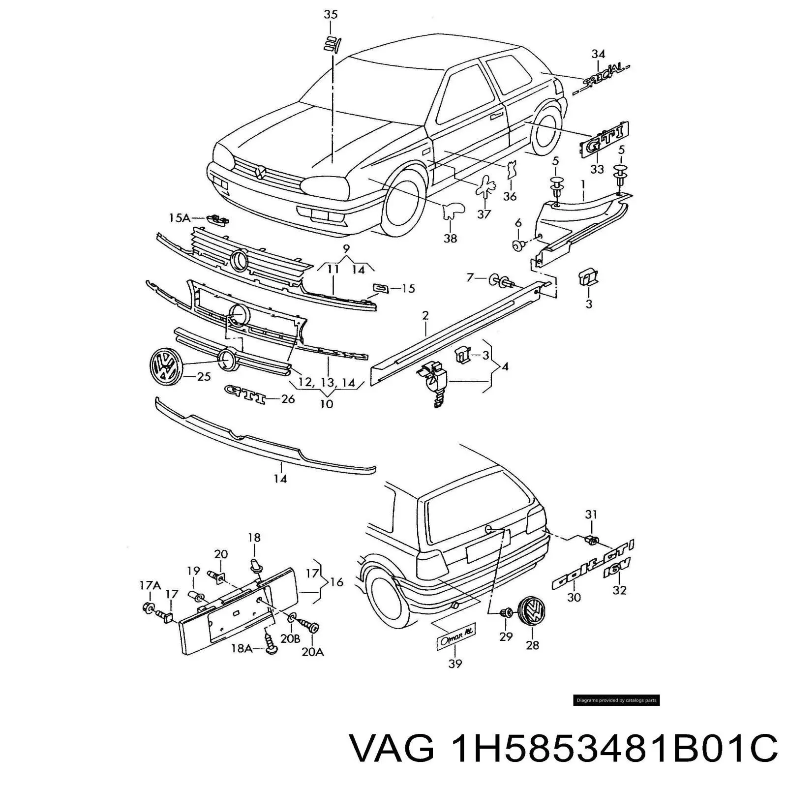  VAG 1H5853481B preço, a partir de 55,09 USD