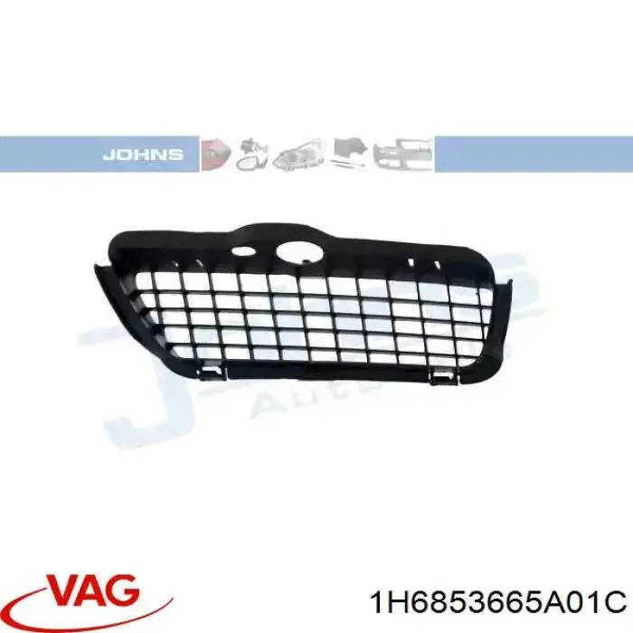 Compre 1H6853665A01C VAG Tampão (grelha) das luzes de nevoeiro do pára-choque dianteiro esquerdo