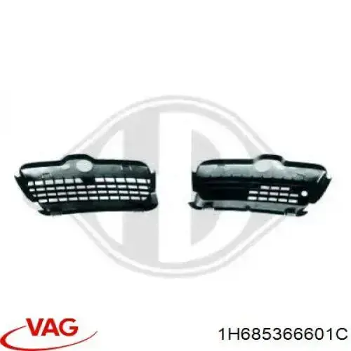 Compre 1H685366601C VAG Tampão (grelha) das luzes de nevoeiro do pára-choque dianteiro direito