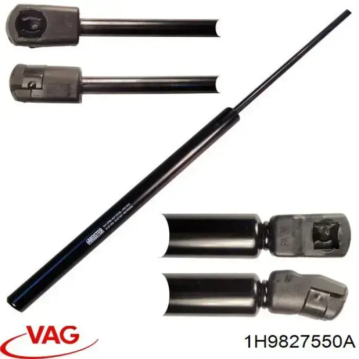 Compre 1H9827550A VAG Amortecedor de tampa de porta-malas (de 3ª/5ª porta traseira)