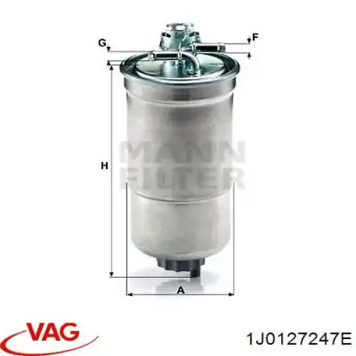 Compre 1J0127247E VAG Válvula de retenção para devolução de combustível