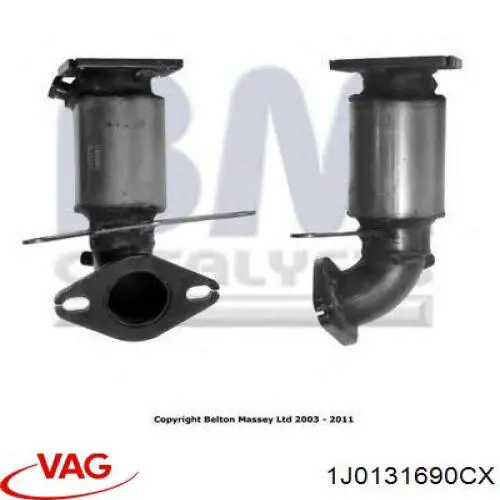 Convertidor - catalisador VAG 1J0131690CX preço, a partir de 345,59 USD