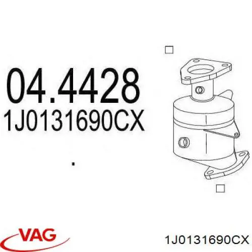 Compre 1J0131690CX VAG Convertidor - catalisador