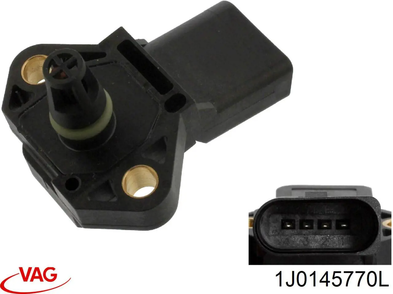 1J0145770L VAG Sensor de pressão no coletor de admissão, MAP