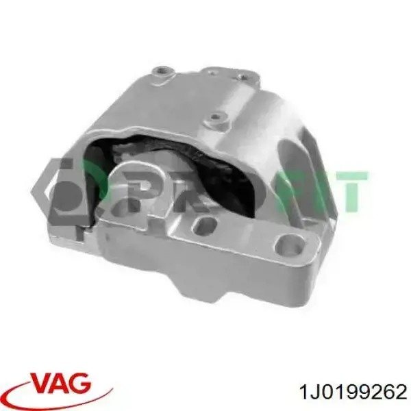 Coxim (suporte) direito de motor 1J0199262 VAG
