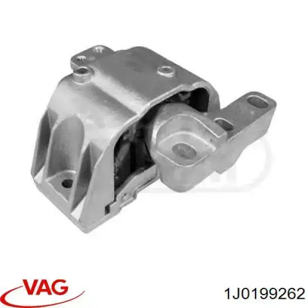 Coxim (suporte) direito de motor 1J0199262 VAG