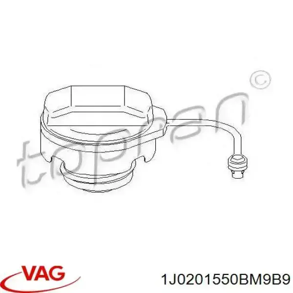 Compre 1J0201550BM9B9 VAG Tampa (tampão) do tanque de combustível