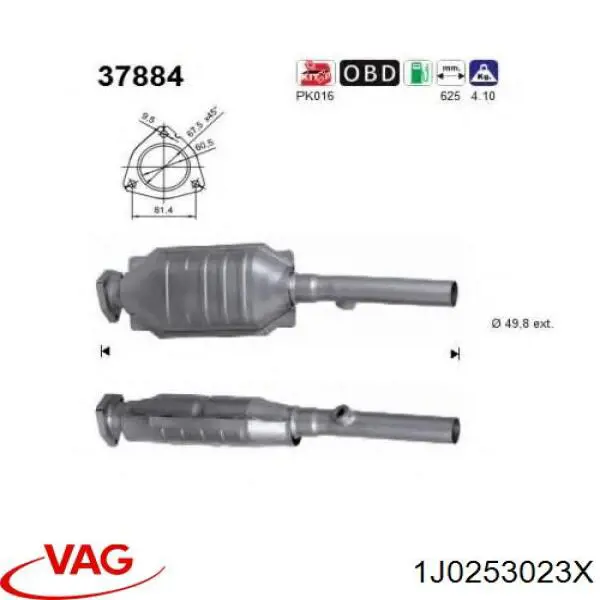 Compre 1J0253023X VAG Convertidor - catalisador