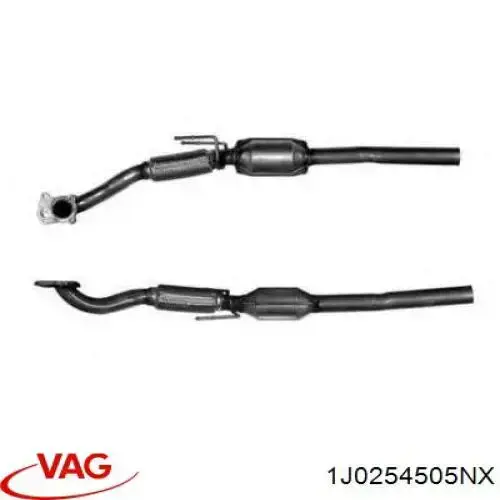 1J0254505NX VAG Silenciador, parte dianteira