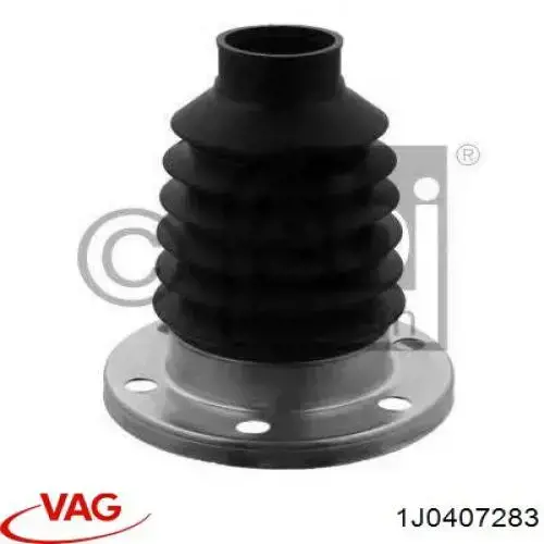 1J0407283 VAG Bota de proteção interna esquerda de junta homocinética do semieixo dianteiro