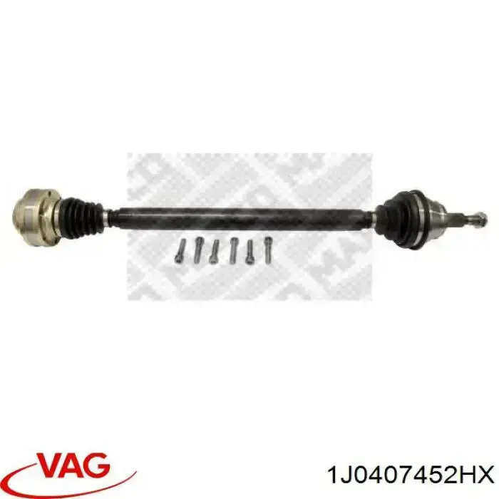 Semieixo (acionador) dianteiro direito VAG 1J0407452HX preço, a partir de 63,02 USD