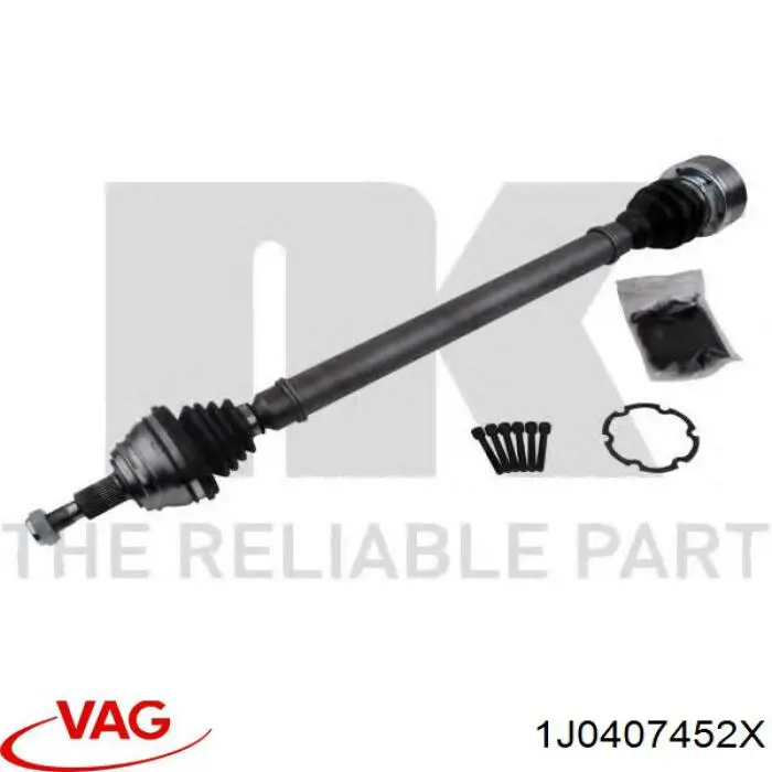 Compre 1J0407452X VAG Semieixo (acionador) dianteiro direito
