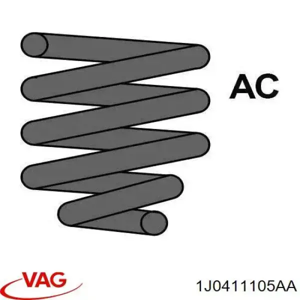 Mola dianteira VAG 1J0411105AA preço, a partir de 37,60 USD