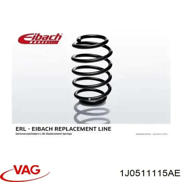Compre 1J0511115AE VAG Mola traseira