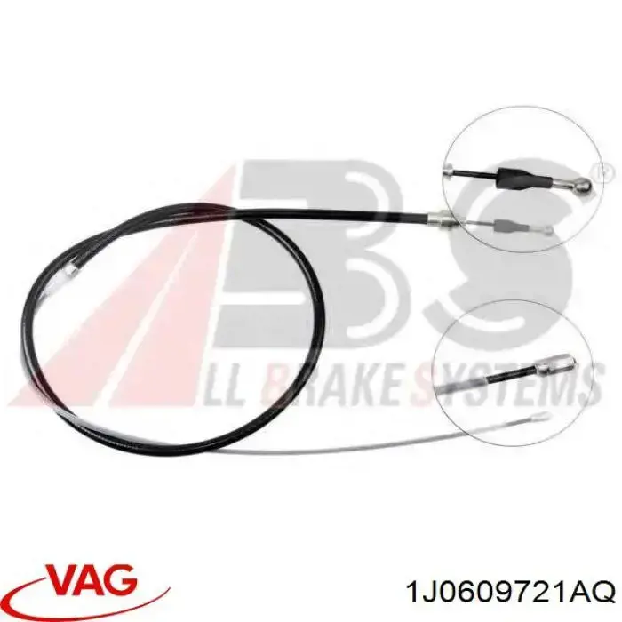 Compre 1J0609721AQ VAG Cabo traseiro direito/esquerdo do freio de estacionamento