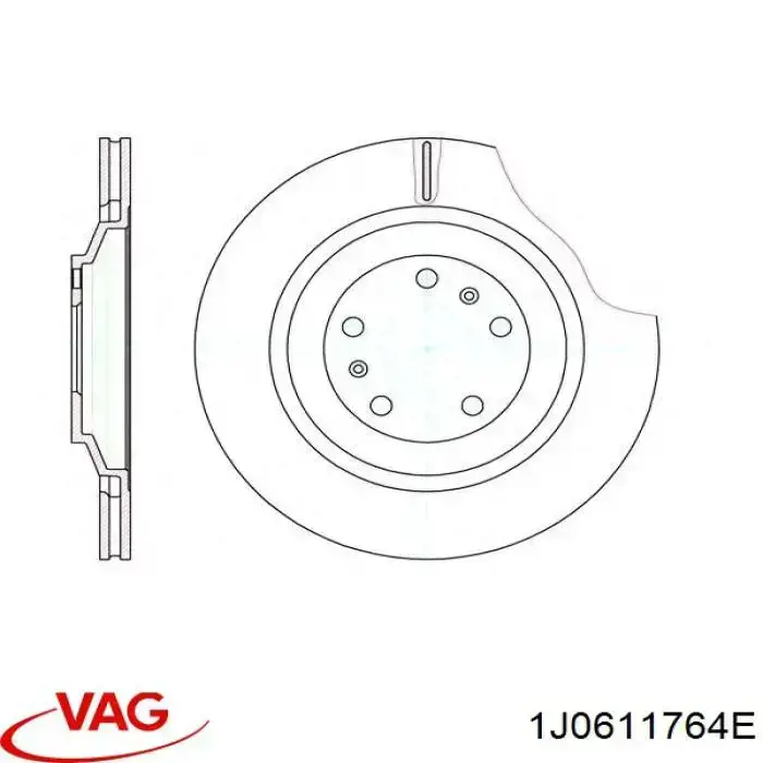 Compre 1J0611764E VAG Tubo do freio traseiro direito