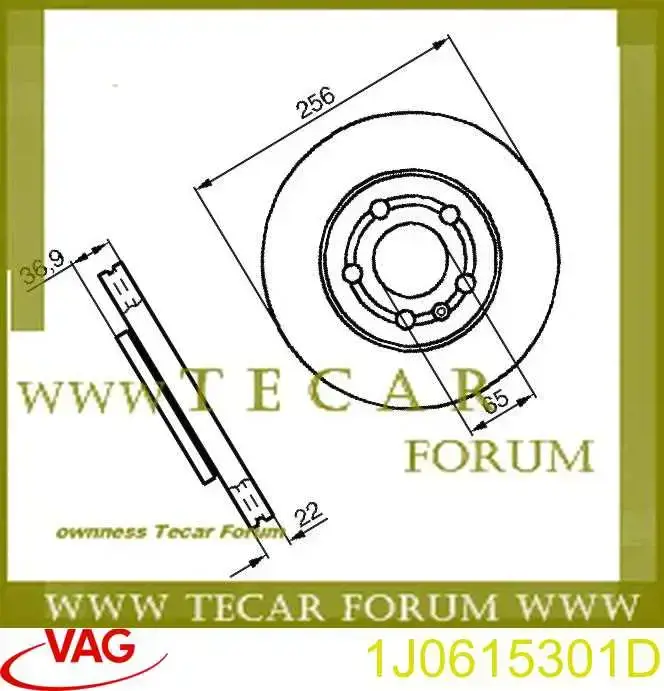 Disco do freio dianteiro VAG 1J0615301D preço, a partir de 33,02 USD