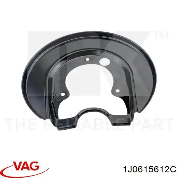 Compre 1J0615612C VAG Proteção direita do freio de disco traseiro