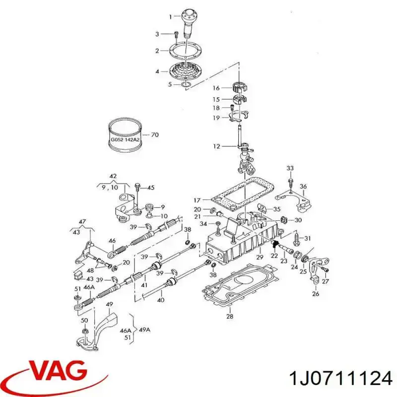 Bucha do mecanismo de mudança (de ligação) VAG 1J0711124 preço, a partir de 1,91 USD