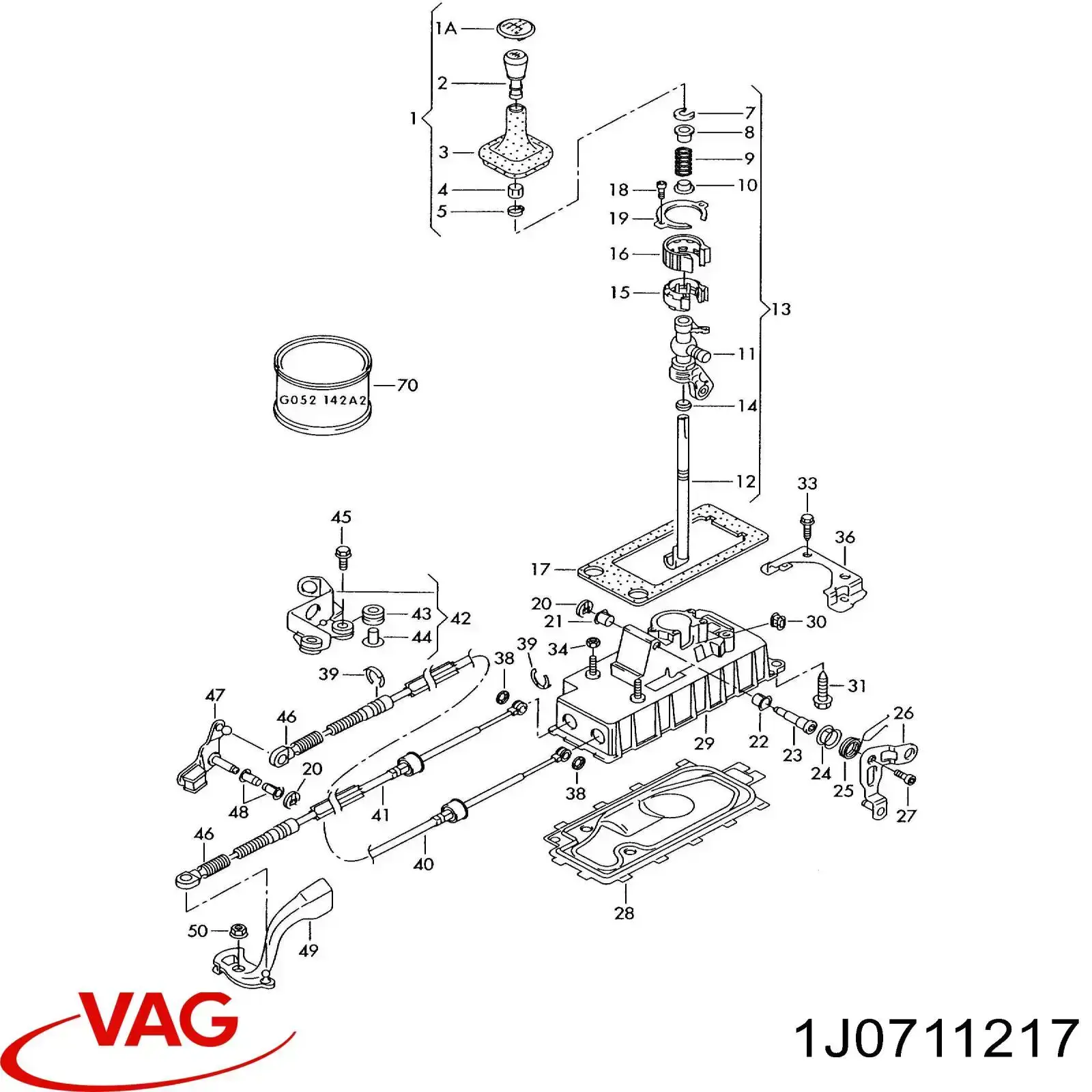 Bucha do mecanismo de mudança (de ligação) VAG 1J0711217 preço, a partir de 1,93 USD