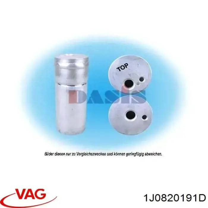 Compre 1J0820191D VAG Tanque de recepção do secador de aparelho de ar condicionado