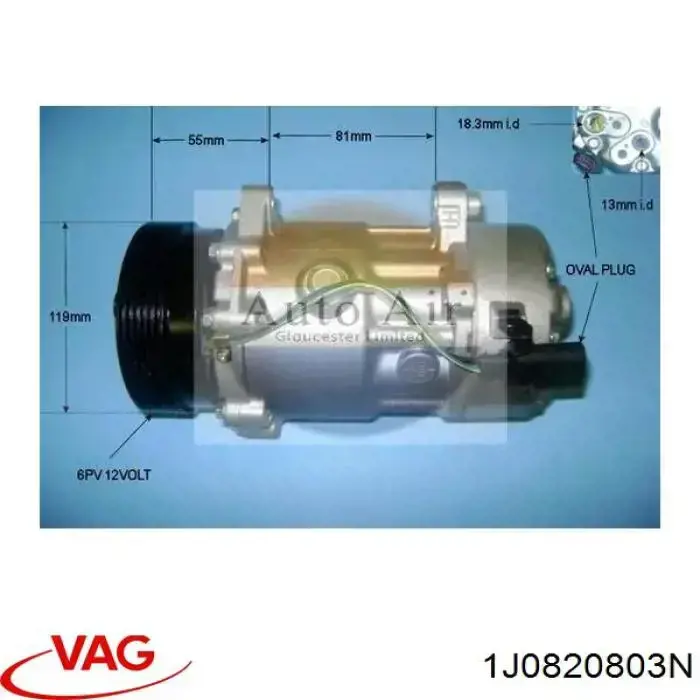 Compressor de aparelho de ar condicionado VAG 1J0820803N preço, a partir de 110,67 USD