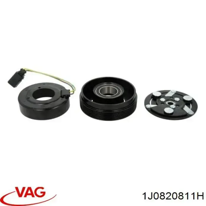 Compre 1J0820811H VAG Polia do compressor de aparelho de ar condicionado
