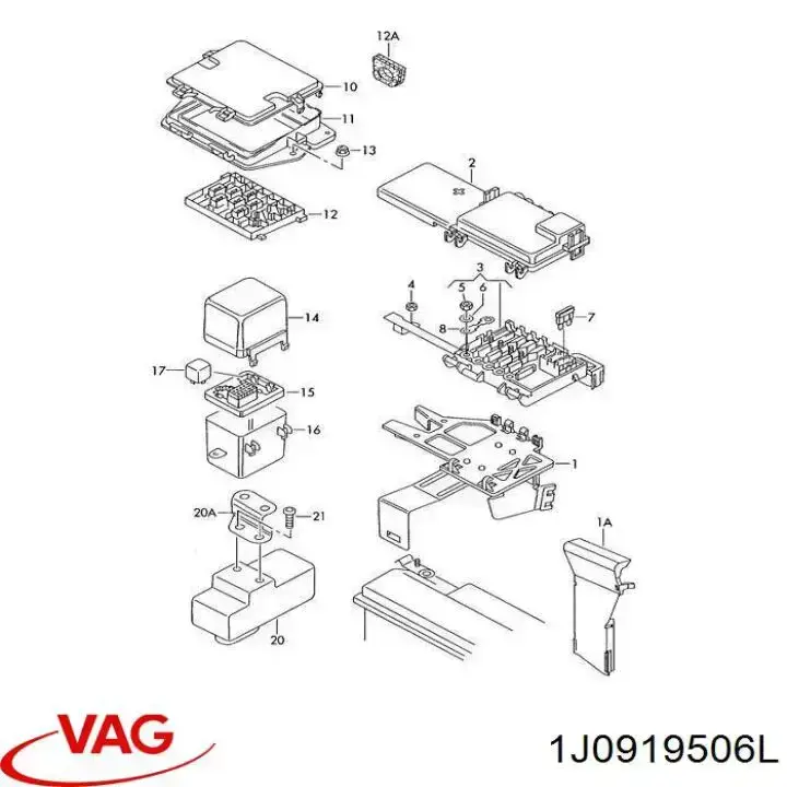 Compre 1J0919506L VAG Regulador de revoluções de ventilador de esfriamento (unidade de controlo)