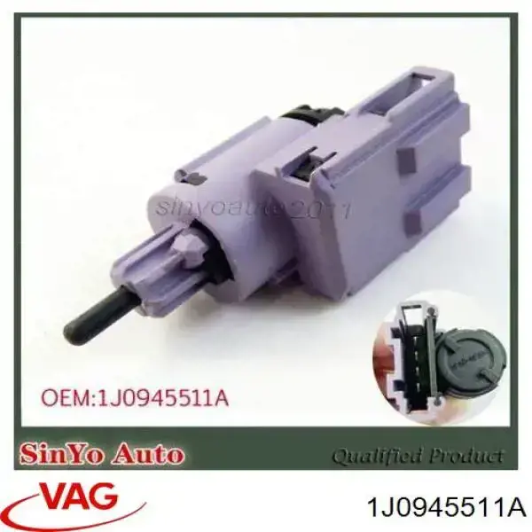 Compre 1J0945511A VAG Sensor de ativação do sinal de parada