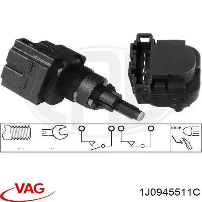 1J0945511C VAG Sensor de ativação do sinal de parada