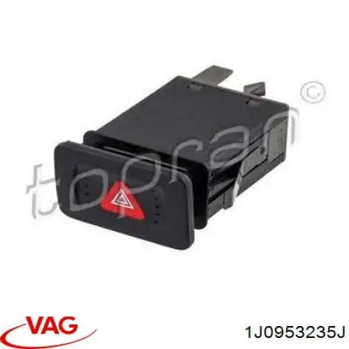 1J0953235J VAG Botão de ativação do sinal de emergência