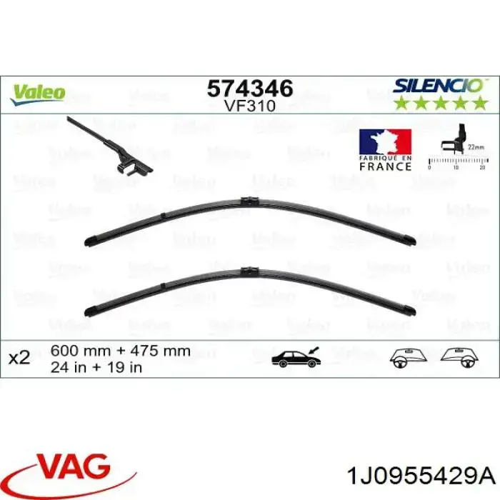 Compre 61615A87C90 BMW Limpa-pára-brisas do pára-brisas, kit de 2 un.