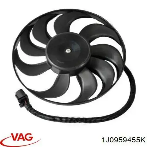 Compre 1J0959455K VAG Ventilador elétrico de esfriamento montado (motor + roda de aletas)