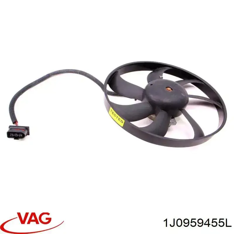 Ventilador elétrico de esfriamento montado (motor + roda de aletas) VAG 1J0959455L preço, a partir de 51,88 USD