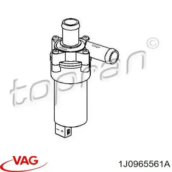 Compre 1J0965561A VAG Bomba de água (bomba) de esfriamento, adicional elétrica