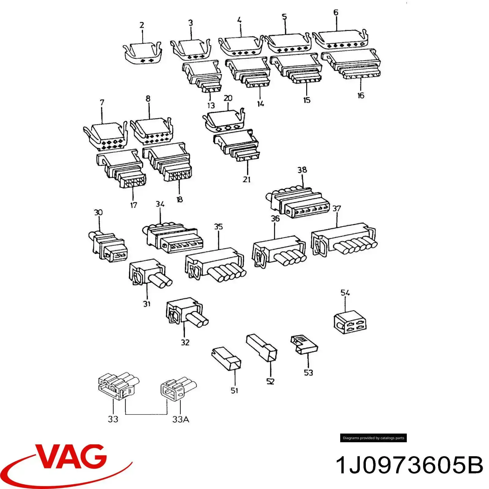 1J0973605B VAG Anel AIRBAG de contato, cabo plano do volante