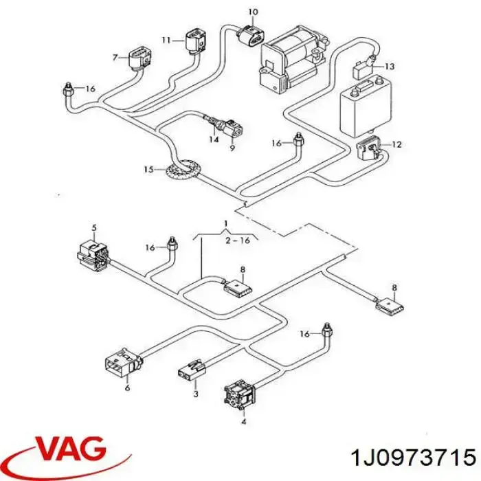 Fecho da porta dianteira esquerda VAG 1J0973715 preço, a partir de 38,85 USD