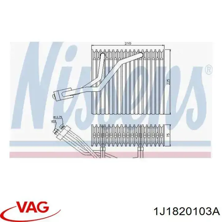 Vaporizador de aparelho de ar condicionado VAG 1J1820103A