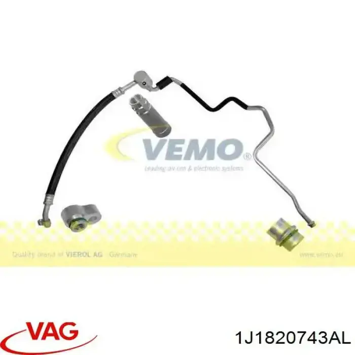 Mangueira de aparelho de ar condicionado, desde o vaporizador até o compressor VAG 1J1820743AL preço, a partir de 76,40 USD