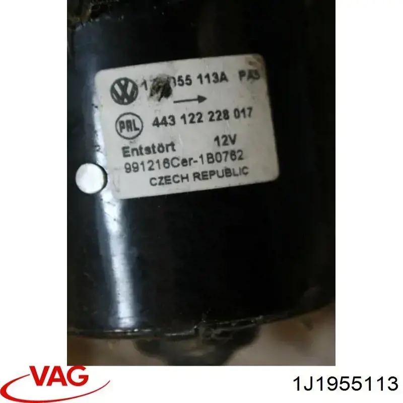 1J1955113 VAG Motor de limpador pára-brisas do pára-brisas