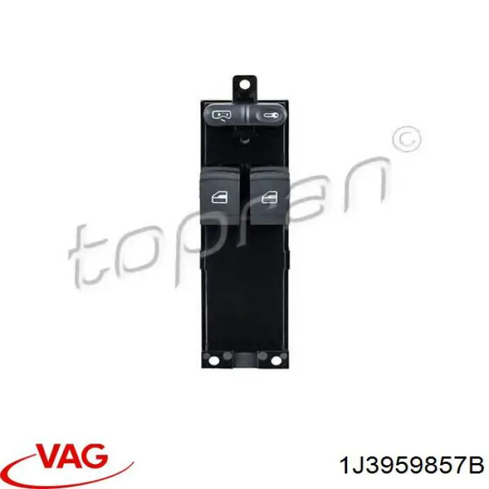 Compre 1J3959857B VAG Unidade de botões dianteira esquerda de controlo de elevador de vidro