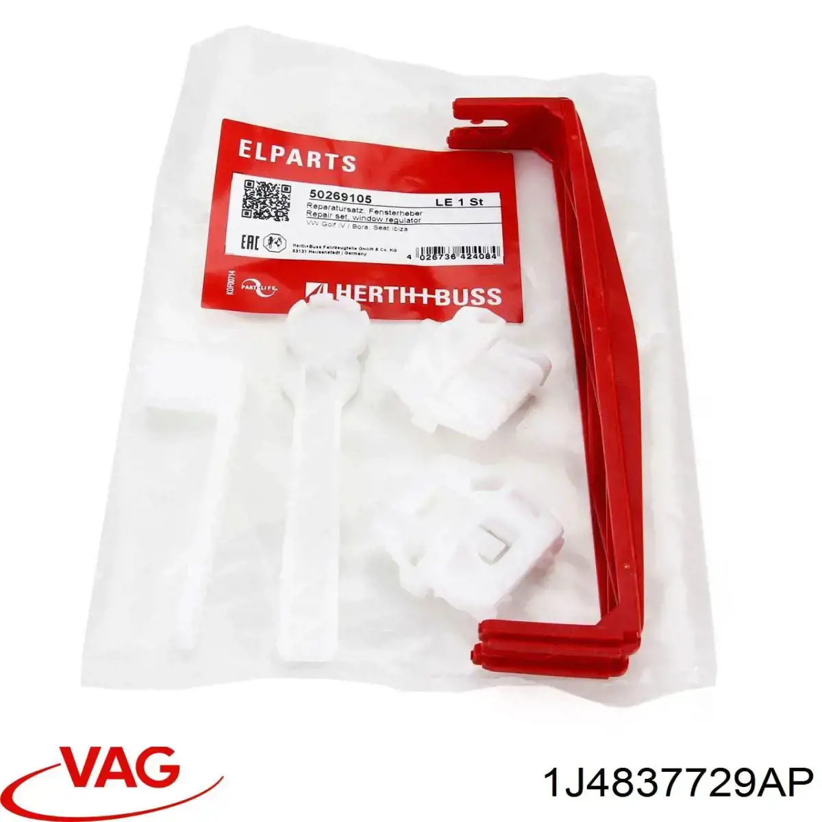 Compre 1J4837729BA VAG Mecanismo de acionamento de vidro da porta dianteira esquerda