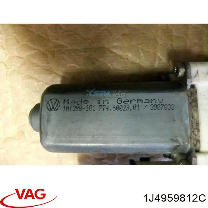 1J4959812C VAG Mecanismo de acionamento de vidro da porta traseira direita