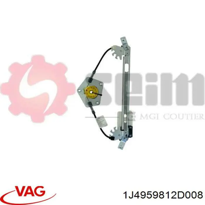1J4959812D008 VAG Motor de acionamento de vidro da porta traseira direita